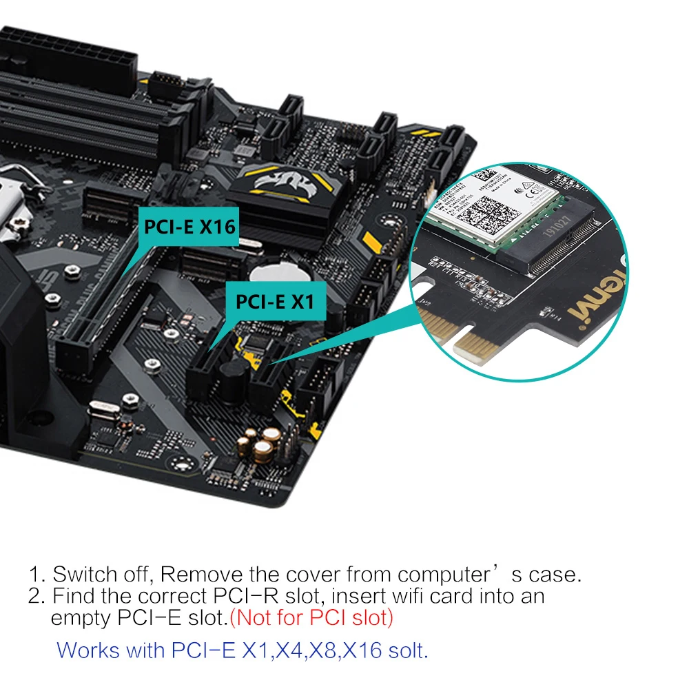 Teldaykemei RTL8852CE WiFi 6E AX5400 BT5.3 트라이 밴드 2.4G/5G/6Ghz 무선 PCIE 어댑터 PC Win 10/11용 802.11AX 네트워크 카드