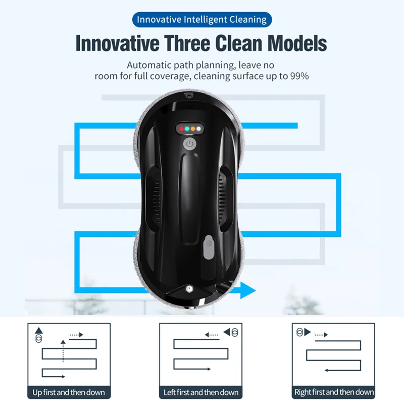 Purerobo W-R4S Ultra Thin Glass cleaning robot with APP&Remote Smart Automatic Water Spray Cleaning Glass Vacuum Cleaner Robot 5