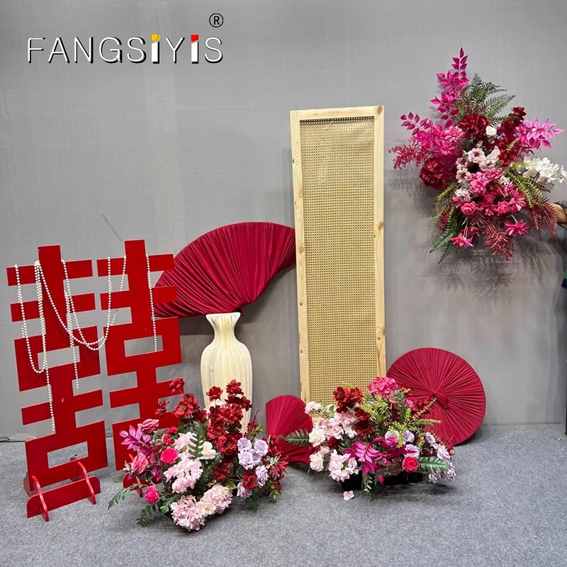 

luxurious Customized Artificial Rose Arch Decor Hang Flower Row Wedding Backdrop Wall Floral Arrangement Party Window Display