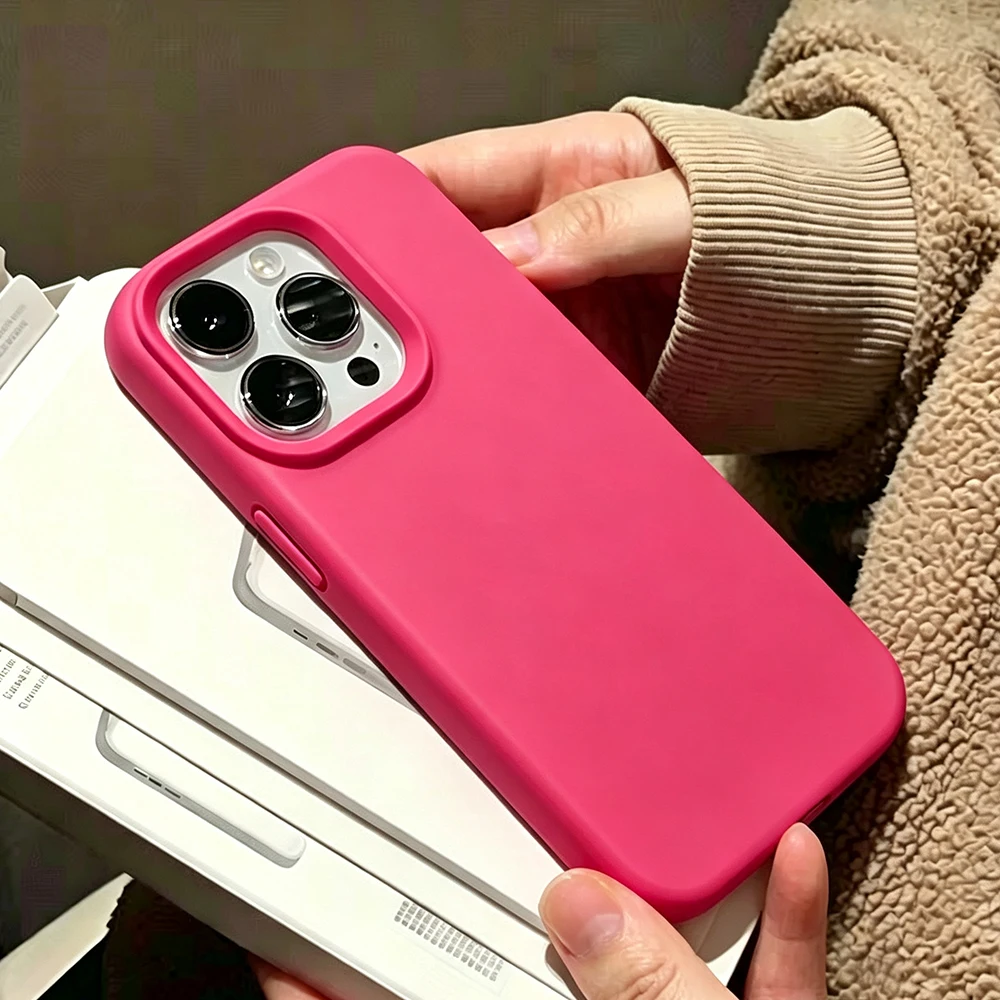 Minimalist Blue Shockproof Phone Case - Matte Soft Cover