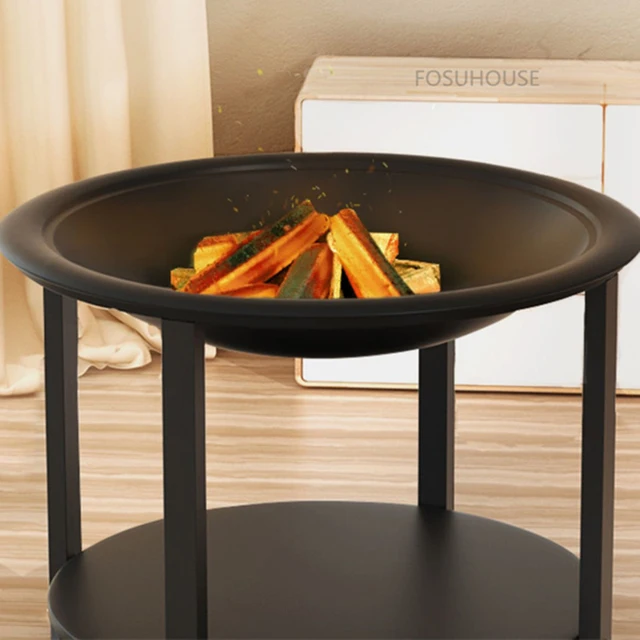 Északi Vas Acél Tűzhely Szabadtéri Fűtés Kemping Grill Kreatív Szabadidő Kültéri Faszén Tűzfűtési Kályhák - Image 3