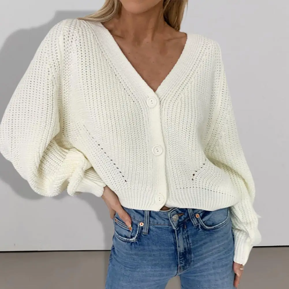 

Knitted Cardigan Women's 2023 Spring Autumn Gentle Style Short Single Breasted Button Design Sweet Sweater Coat Versatile