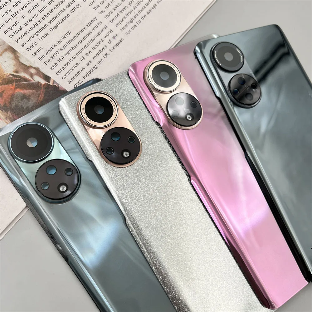 Honor 50 NTH-AN00 NTH-NX9 배터리 뚜껑 커버 교체 부품 후면 하우징 케이스 Honor50 (카메라 렌즈 및 접착제 포함)