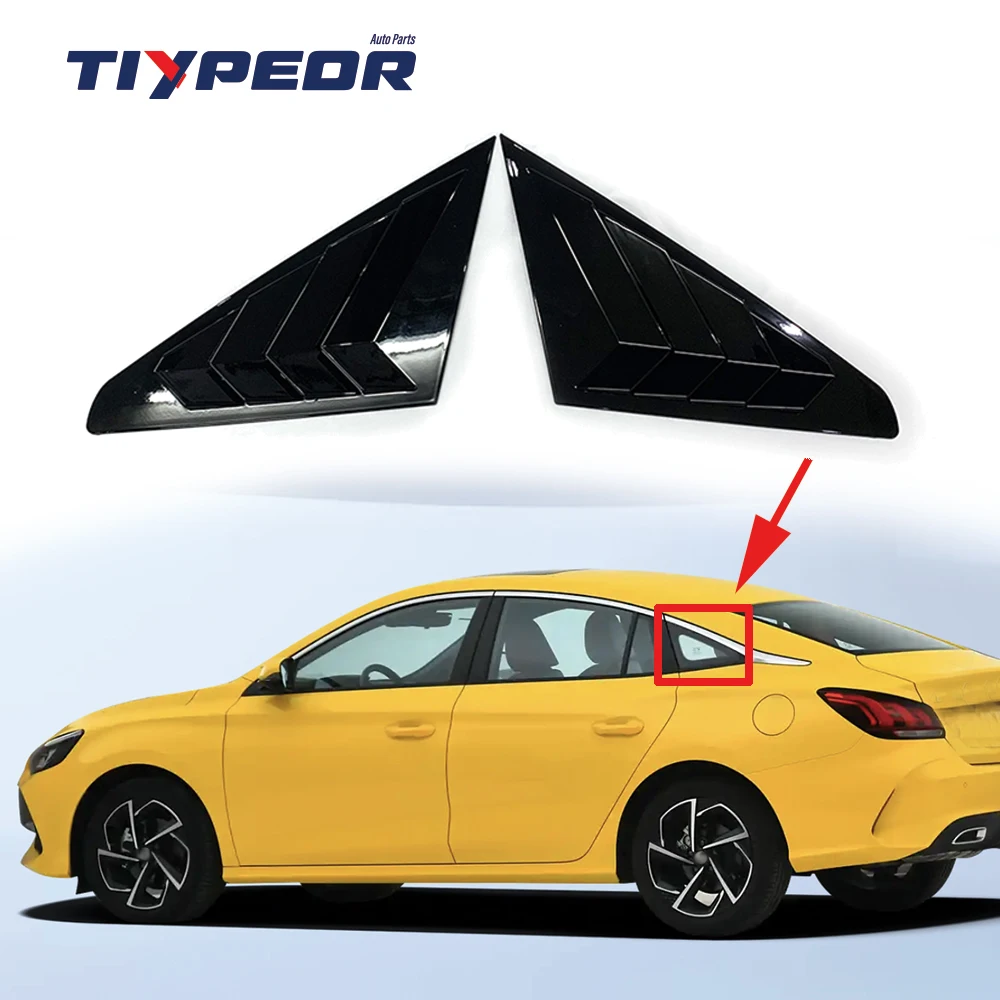 Tiypeor 스타일링 사이드 벤트 윈도우 루버, MG5 블랙 카 리어 윈도우 쿼터 윈도우 쉐이드