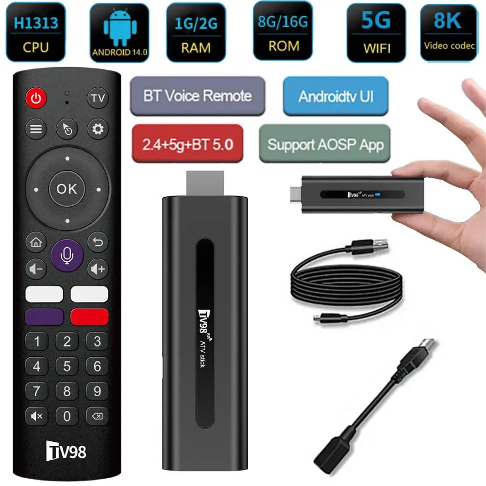 TVBOX Android TV Stick VOD視聴等 STB（セットトップボックス）の