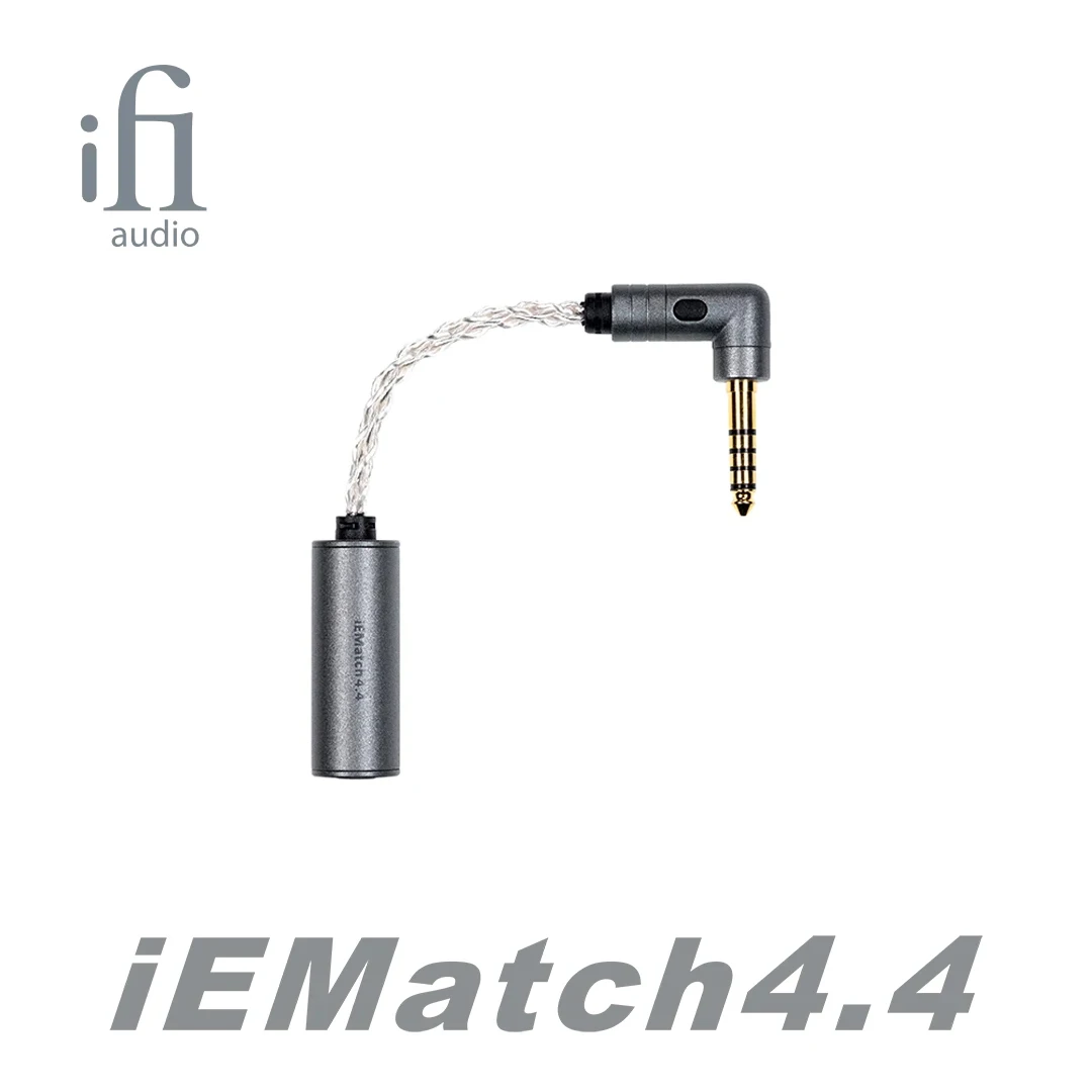 Audio Adapter Converter iFi iEMatch+/4.4 Lossless Headphone Impedance Matcher Noise Reduction Attenuator Equalizer 2.5/3.5 to 4.4 mm Headphone Adapter