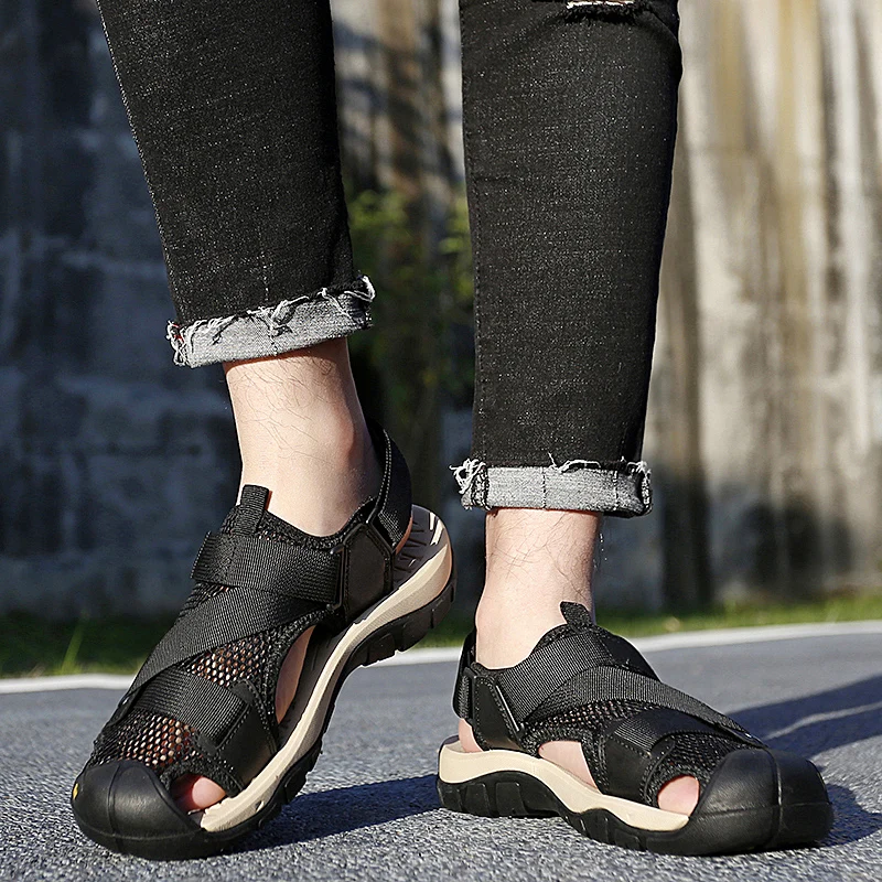 Men's Casual Beach Sandals With Breathable Quick-dry Soft Sole_voghion.com