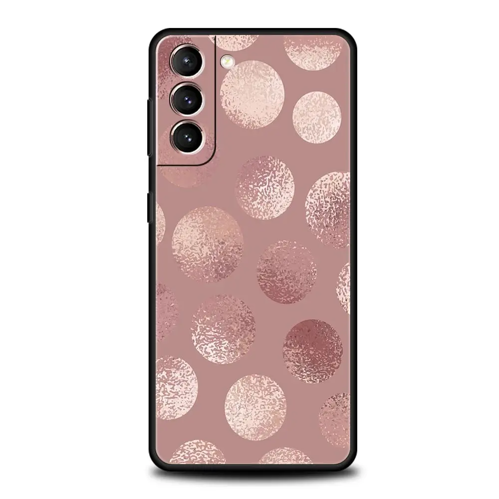 Elegant Rose Gold Art Phone Case - Stylish Soft Silicone Cover