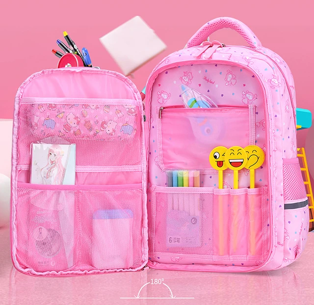 Backpacks for School Girls Bookbags Set Handbag Purse Pink Backpack