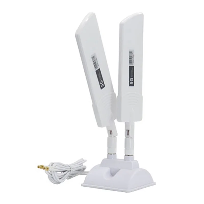 CPE MC801 네트워크 카드 라우터용 신호 부스터 증폭기, 5G WiFi 듀얼 밴드 빨판 안테나, 42Dbi 모뎀, 흰색 TS9
