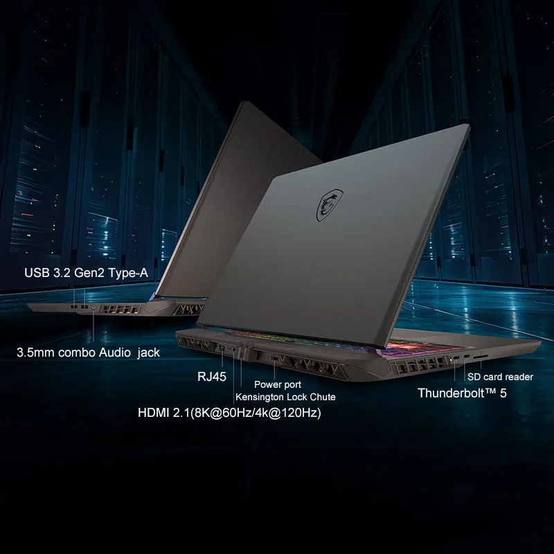 2025 MSI Vector 16 HX AI Gaming Laptop 16 Inch 2.5K 240Hz IPS Screen Notebook Ultra 9-275HX 16GB 1TB RTX5080 Netbook Computer PC 3