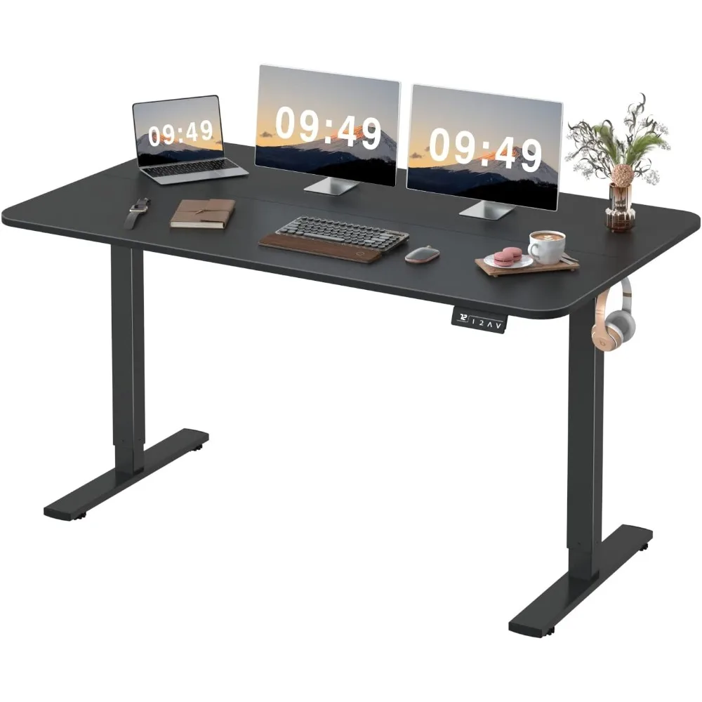 Electric Height Adjustable Standing Desk Large 55 x 24 Inches Sit Stand Up Desk Home Office Computer Desk Memory Preset 2