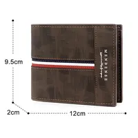 2024 New Short Men Wallets Slim Card Holder Name Print Male Purses Luxury PU Leather Coin Pocket High Quality Small Men's Wallet 2