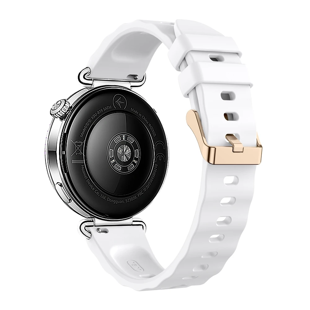 Rose Gold Buckle Sport Silicone Strap – 18mm Premium Watchband Bracelet