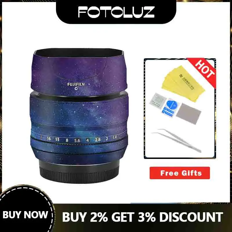 Per Fujifilm Xf 35Mm F/1.4 R Wrap Skin Camera Lens Sticker Pellicola Protettiva Antigraffio Decal Decal Cover Impermeabile