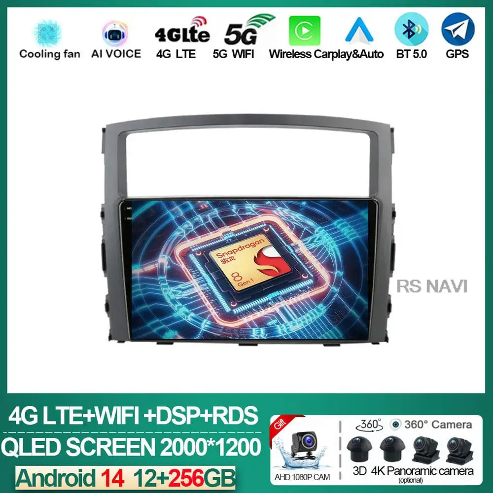 

Android 13 For Mitsubishi Pajero 4 V80 V90 2006 - 2014 Car Radio Multimedia Video Player Navigation GPS Auto Carplay No 2din