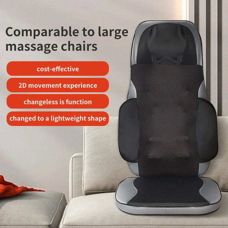 Vehicle-mounted Electric Full Body Massage Cushion Chair Pad Seat Heat Shiatsu Deep Kneading Vibration Back Massager for Home