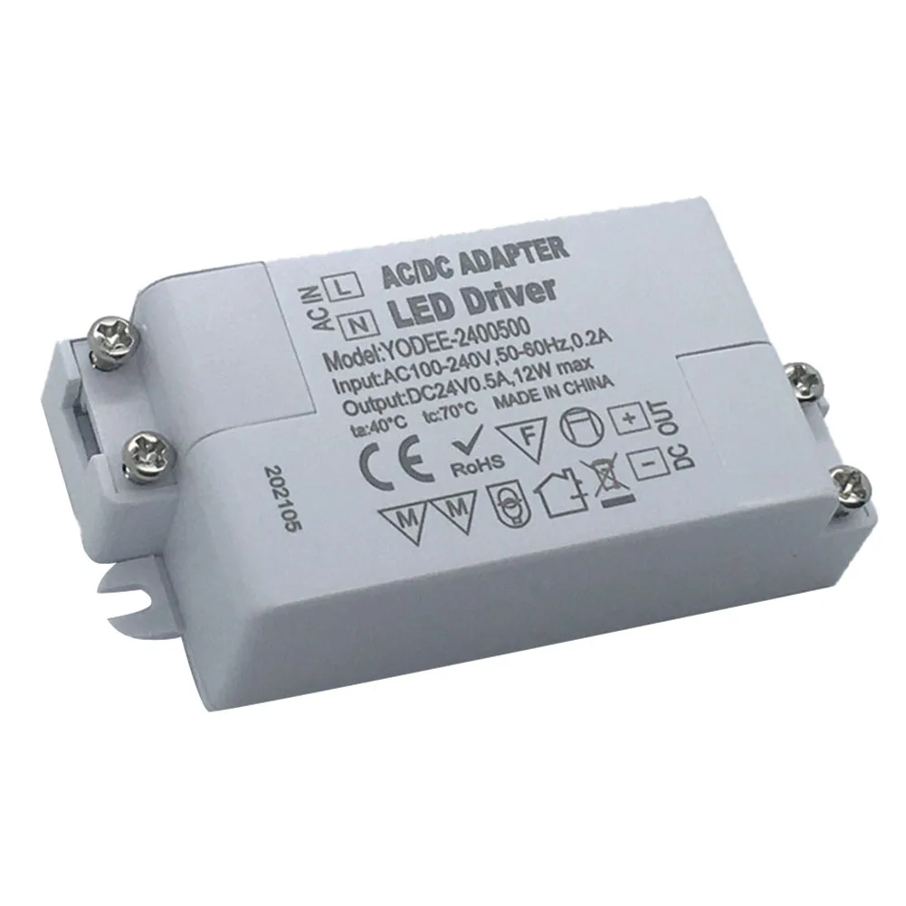 

LED Power Supply Plastic Housing Safety Protections Small and Flat Design Suitable for Low Voltage LED Applications