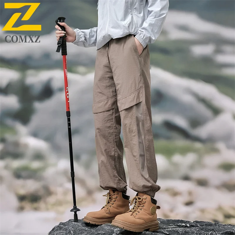 Unisex  Work Pants American style Streetwear  Spring-Autumn Waterproof Windproof Ice Silk Casual Loose Fit Urban Outdoor sports