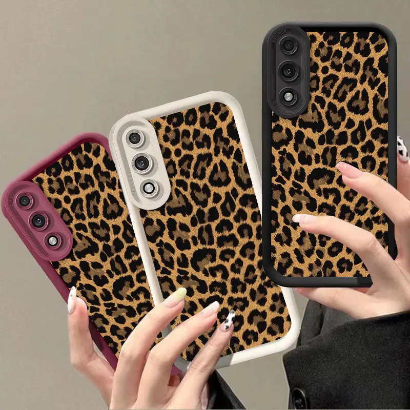Flexible Silicone Leopard Print Shockproof Protective Phone Case