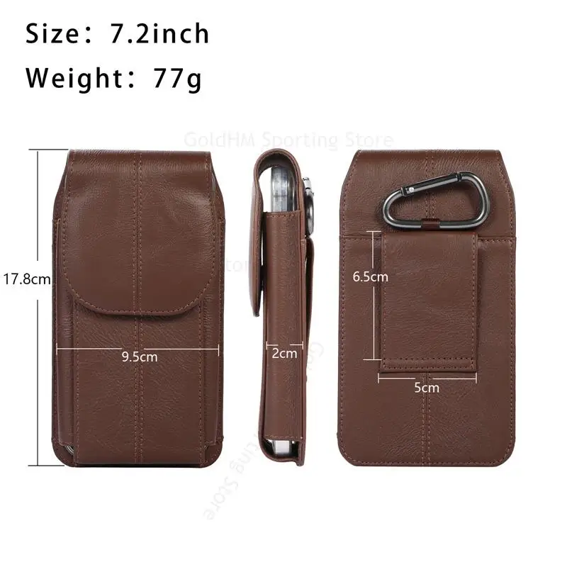 Leather Case Phone Pouch For Redmi Note 13 Pro Plus Holster Waist Belt Bag Flip Cover For Redmi Note 12R 12T Pro 11R 13 Pro Plus