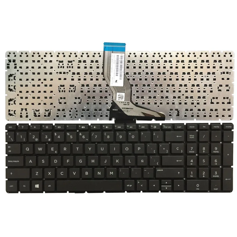 Teclado dos Eua Espanhol Latino Reino Unido para hp 15-br 15-bs 15-bu 15-bw 15-ac 15-ay 15-ef 17-bs 250 255 256 g6 Ap2040001c1 Tpn-c129 C130 Novo - Imagem 3