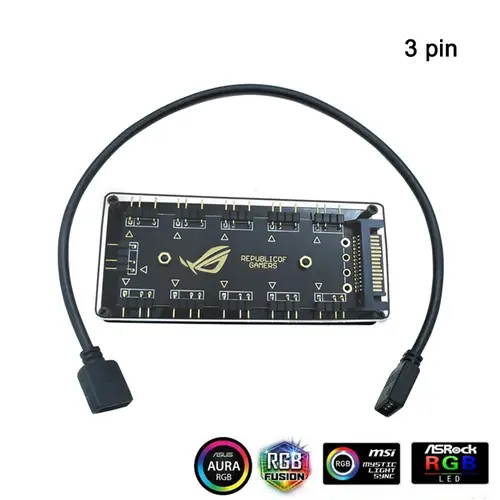 Addressable Rainbow PC Digital WS2812b LED Strip Light for 5V 3pin ARGB Header PC Case Asus Aura Sync RGBIC Fusion MSI Mystic - Image 11