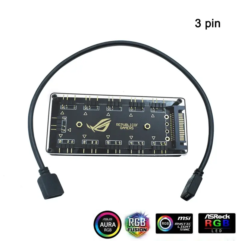 Addressable Rainbow PC Digital WS2812b LED Strip Light for 5V 3pin ARGB Header PC Case Asus Aura Sync RGBIC Fusion MSI Mystic - Image 11