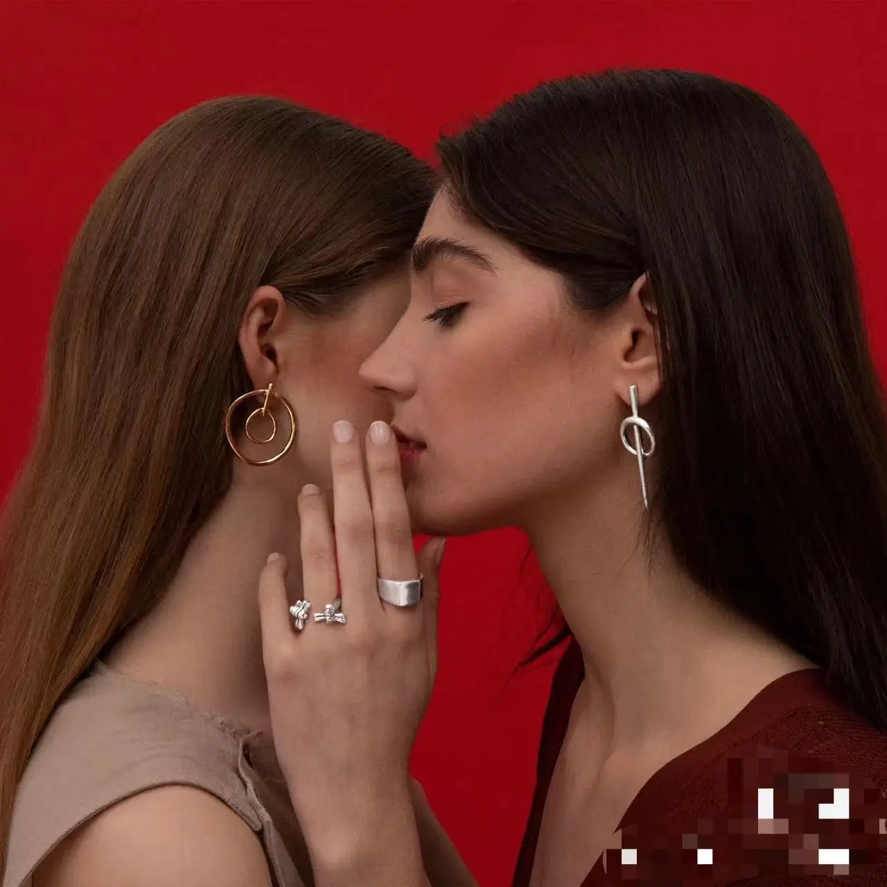 Yisheng alloy bead earrings, Silver clasp,  with logo, wholesale, new 2021, European fashion gift