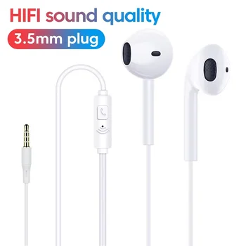 Cuffie cablate da 3,5 mm Comfort Sport In-Ear Fit per chiamate chiare e ascolto musicale, per smartphone, PC, computer, tablet, strumenti per l'ascolto musicale