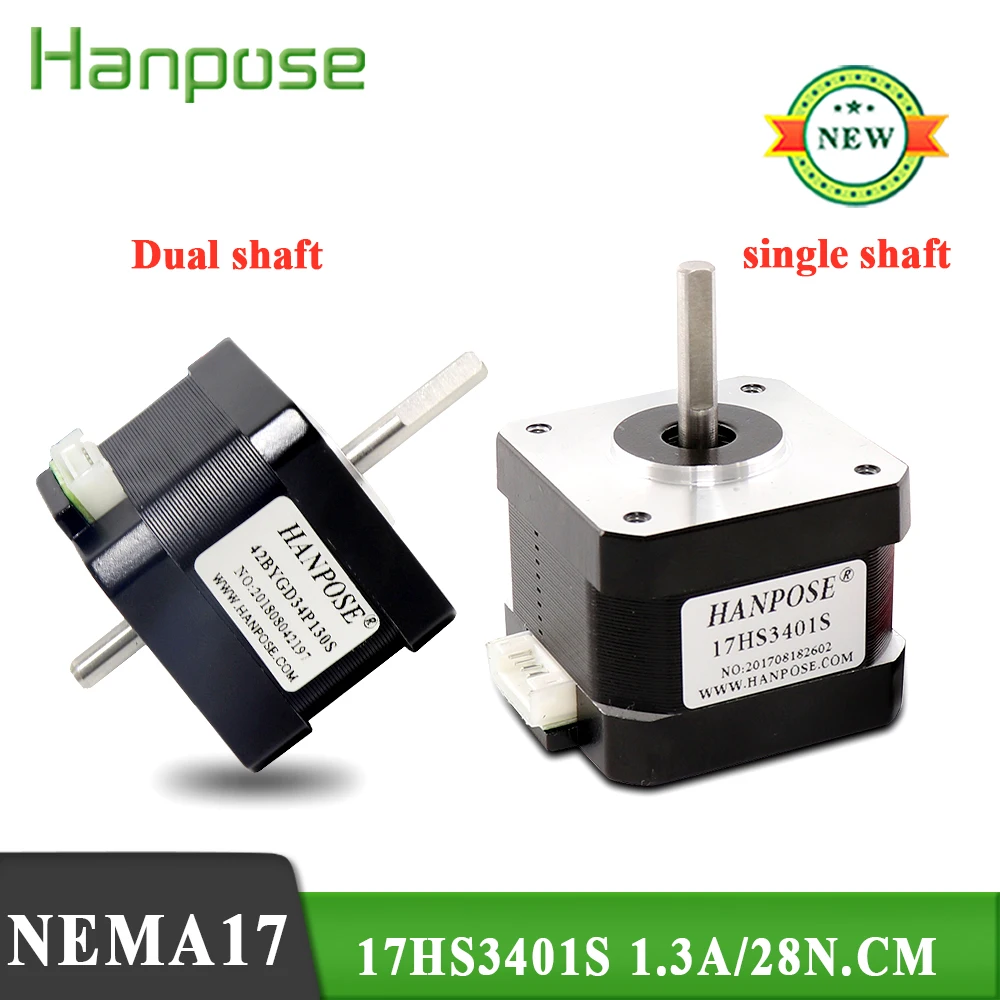 Бесплатная доставка, двигатель для 3D-принтера диаметром 1.3а и 28N. См, 4 провода, 17HS3401S-D 42BYGH34, червячный редуктор с ЧПУ, детали для 3D-принтера, 12 В