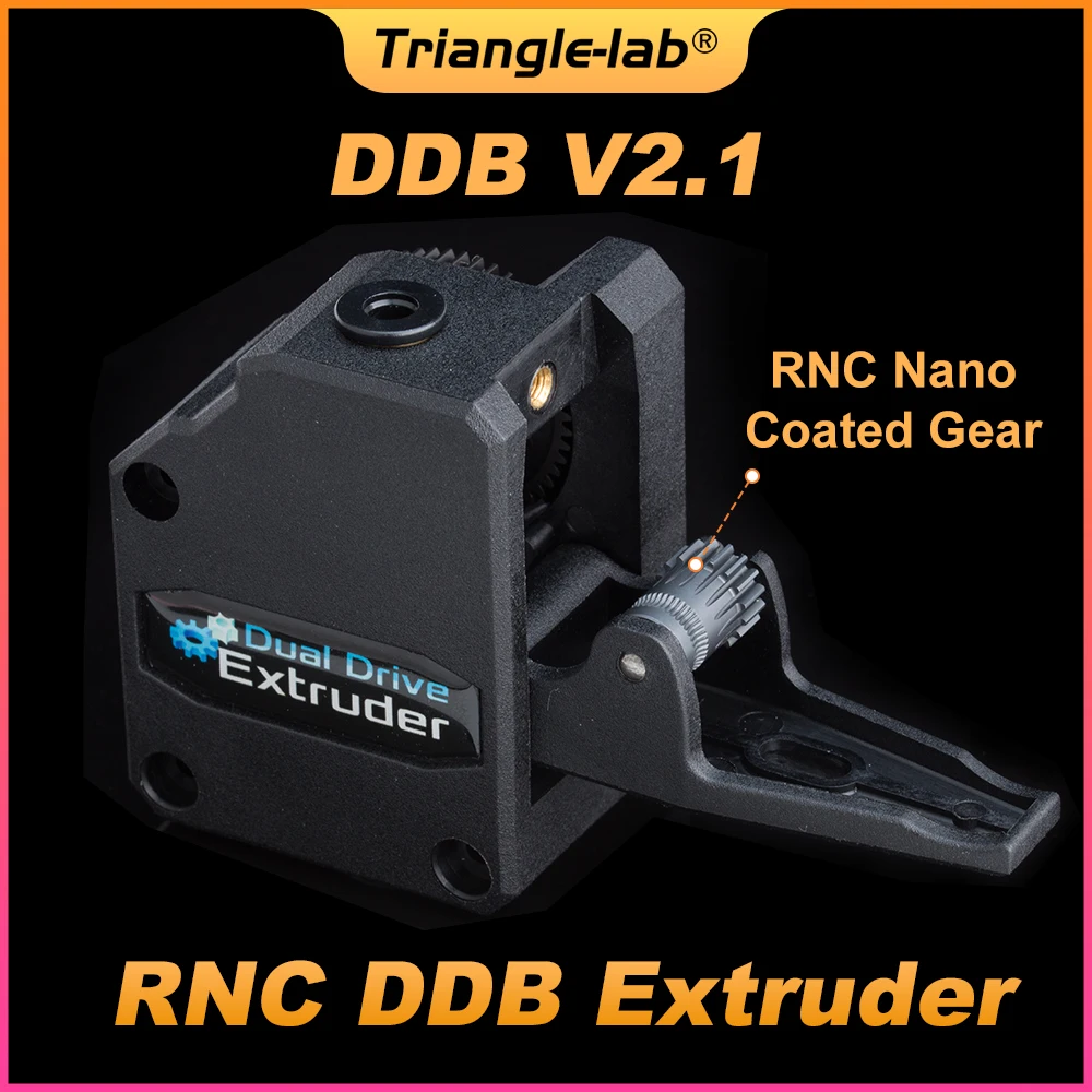 Trianglelab RNC Nano Coated Gear DDB Extruder V2.1 Bowden Extruder Dual Drive Extruder For 3d printer Ender3 CR10 TEVO MK8 funssor 1 75mm fully assembled dual extruder for flashforge creator dreamer 3d printer