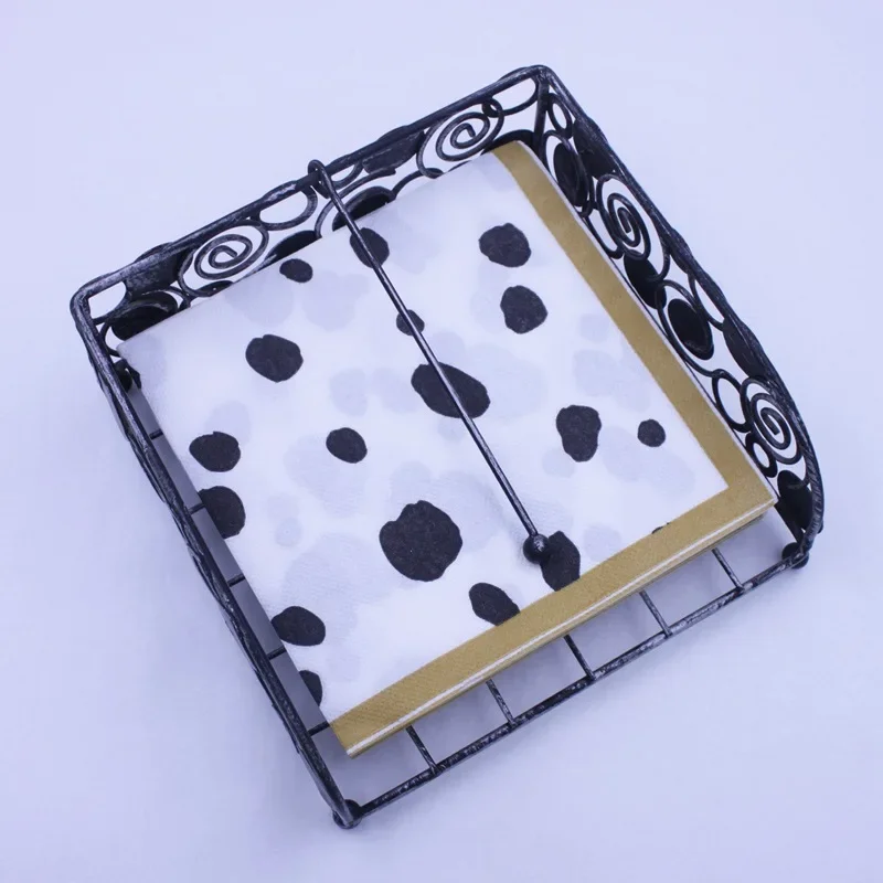 10/20pcs/Pac Colour Printing Napkins Cow Black and White Spots Paper Napkins Disposable Meal Handmade Diy Creative Paper