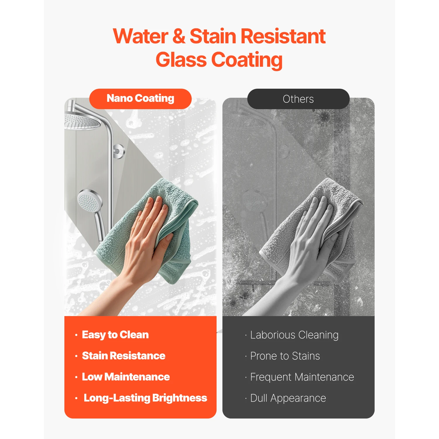 Frameless Sliding Bathtub Door Glass Shower Enclosure