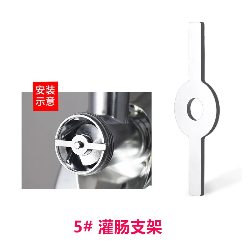 Description Picture 5 of item3 Sizes Sausage Stuffer Tubes Stainless Steel Grinder Stuffer Tubes Stuffer Ring for Size 5 Meat Grinder Food Grinder