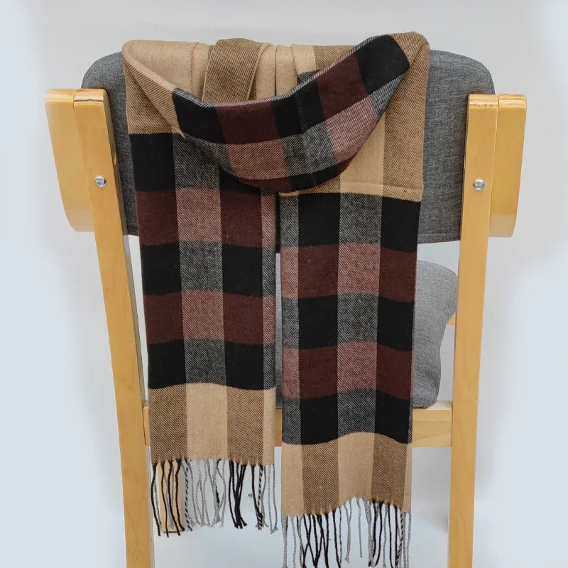 175*35cm Luxury Brand fashion classic lattice men soft shawl plaid scarves shawl UNISE wraps shawl neckerchief headband muffler