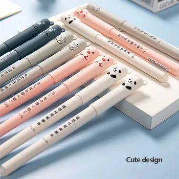 Set di penne cancellabili Kawaii per il ritorno a scuola, penna gel da 0,38 mm per la scrittura di accessori per ufficio, cancelleria coreana carina