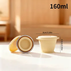 Compact Heat - Resistant Silicone Travel Cup with Lid - 160ml Collapsible Design (1pc)