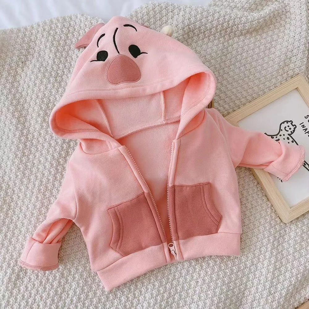 Baby Boys Autumn Winter Jacket Kid Warm Zipper Coat Girl Thick Parka Children Clothing Cartoon Winnie Pooh Outerwear Pajama Tops children outerwear