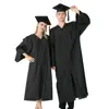 Bachelor Uniform with Removable 2025 Badge Arts Student Graduation Robe with V Neck Hat Bachelor Uniform for Doctor Graduation 4