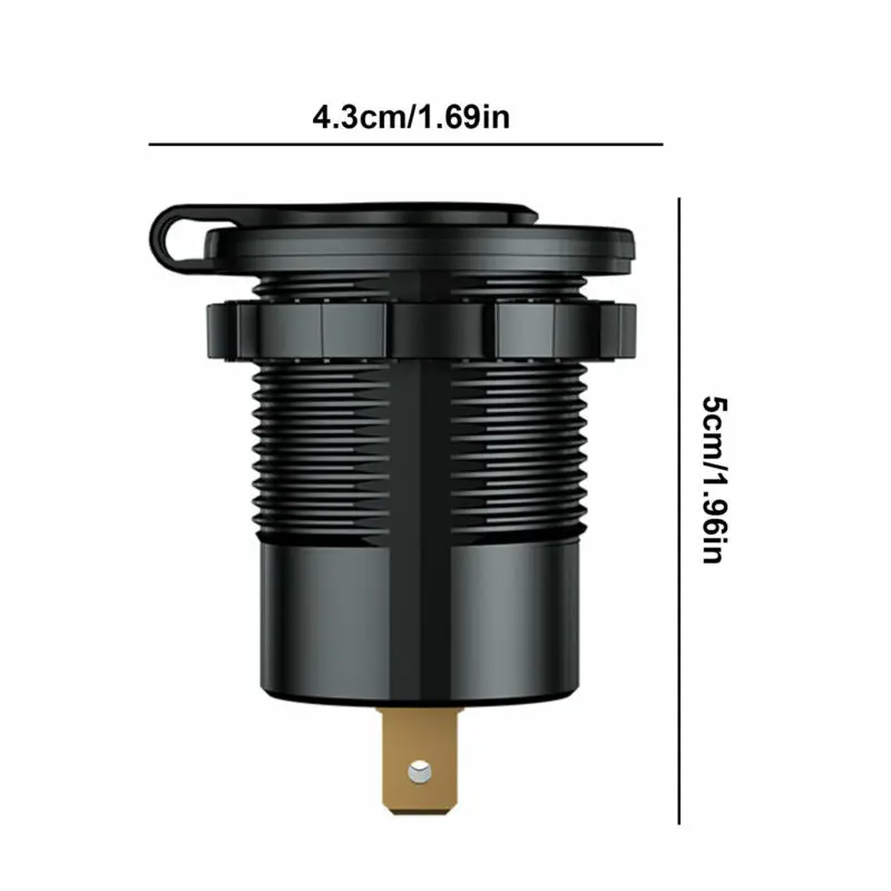 

Waterproof Charger Dual USB 12V ATV Marine Motorcycle Socket W/ LED Colorful Power Outlet Voltmeter Accessories