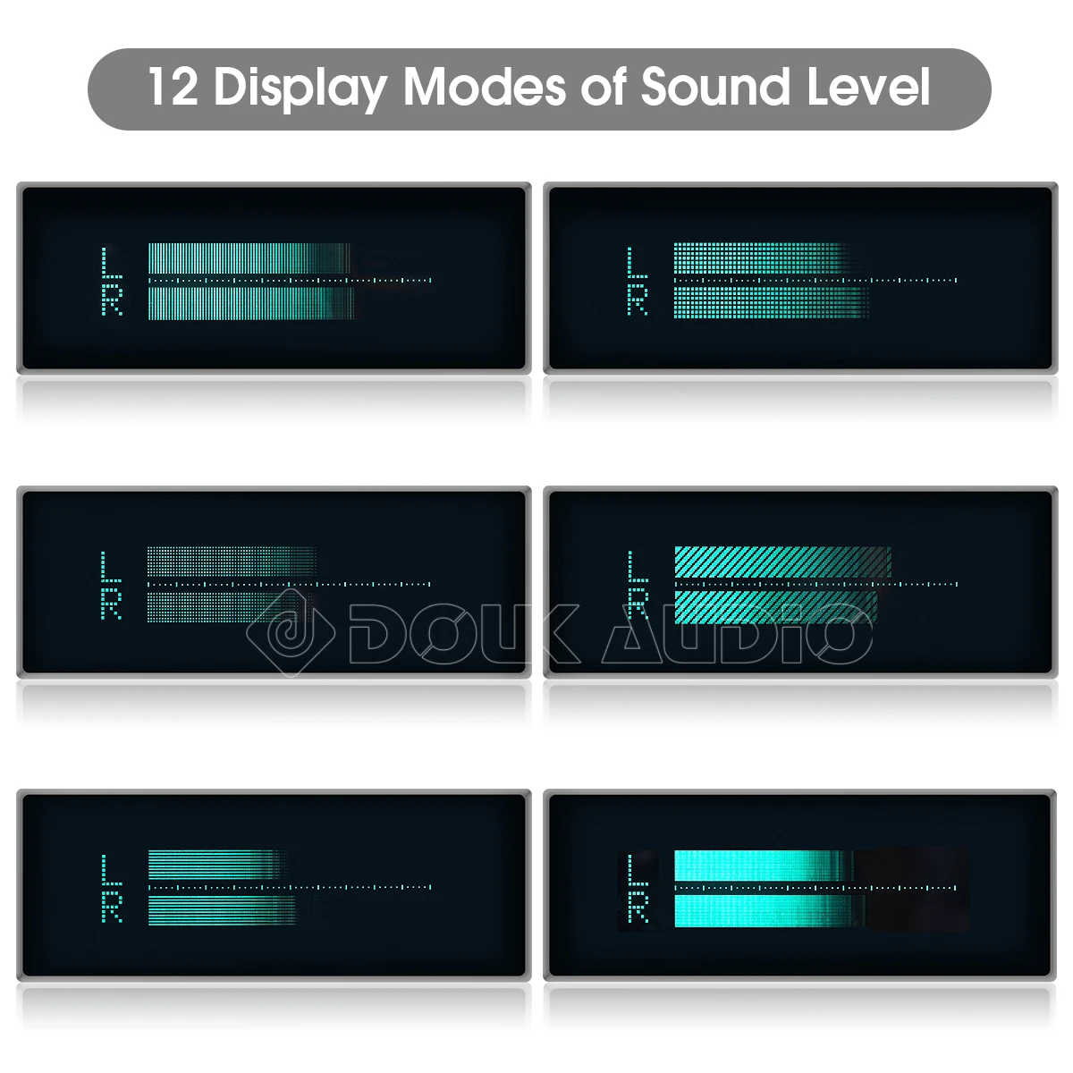 VFD Clock Music Spectrum Display Sound Level Indicator Dot Matrix Audio VU Meter - Foto 5
