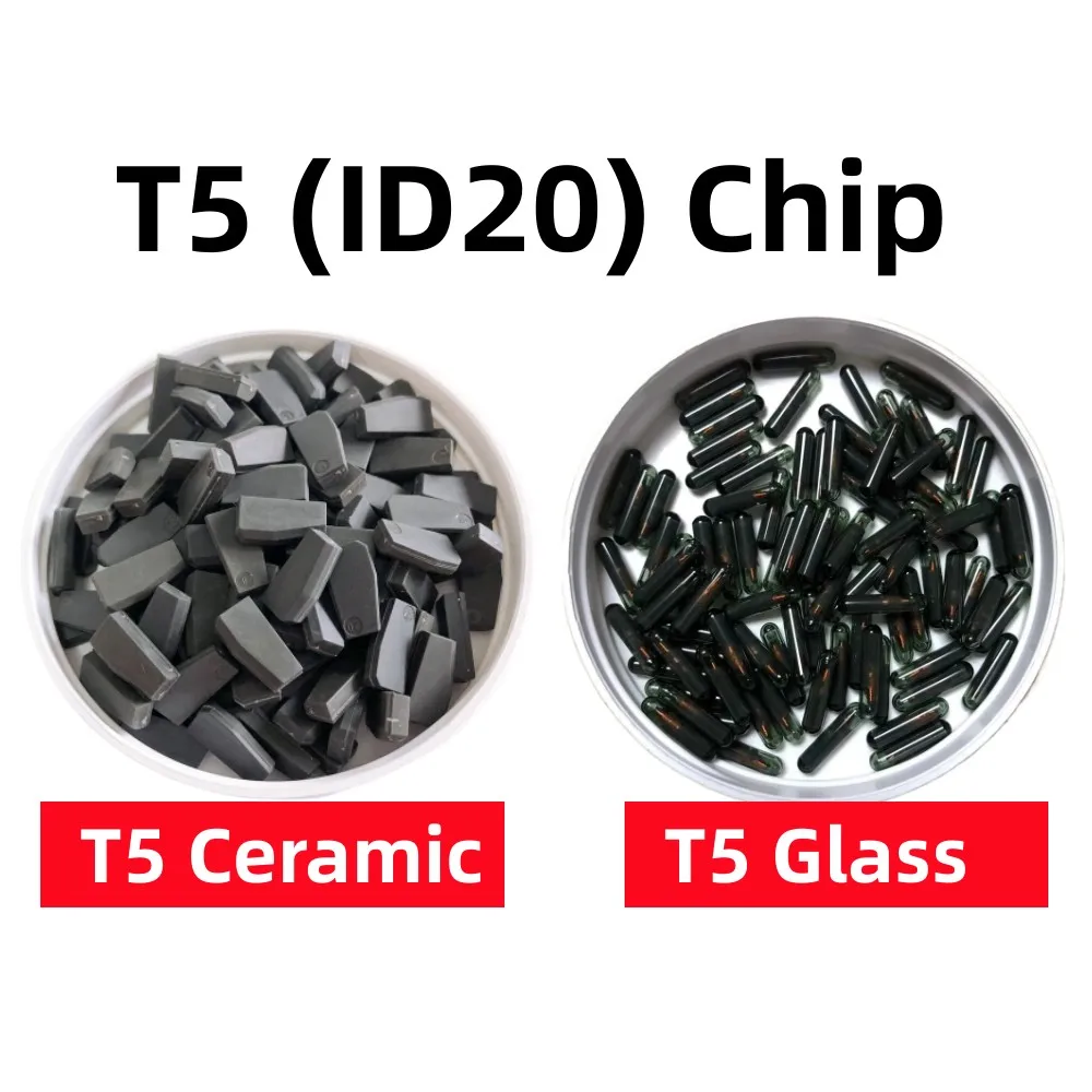 Original T5 Ceramic Chip T5 Glass chip ID20 ID 20 ID 13 T20 ID13 Transponder Chip Car Key 10pcs