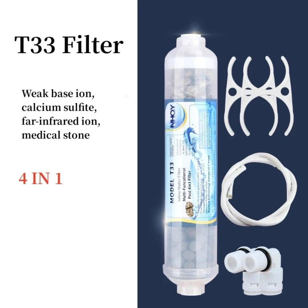 Ph + 10 Inch Snel Aansluiten Onder Gootsteen En Omgekeerde Osmose Systeem Alkalische Waterfilter Cartridge Vervanging Minerale Antioxidant