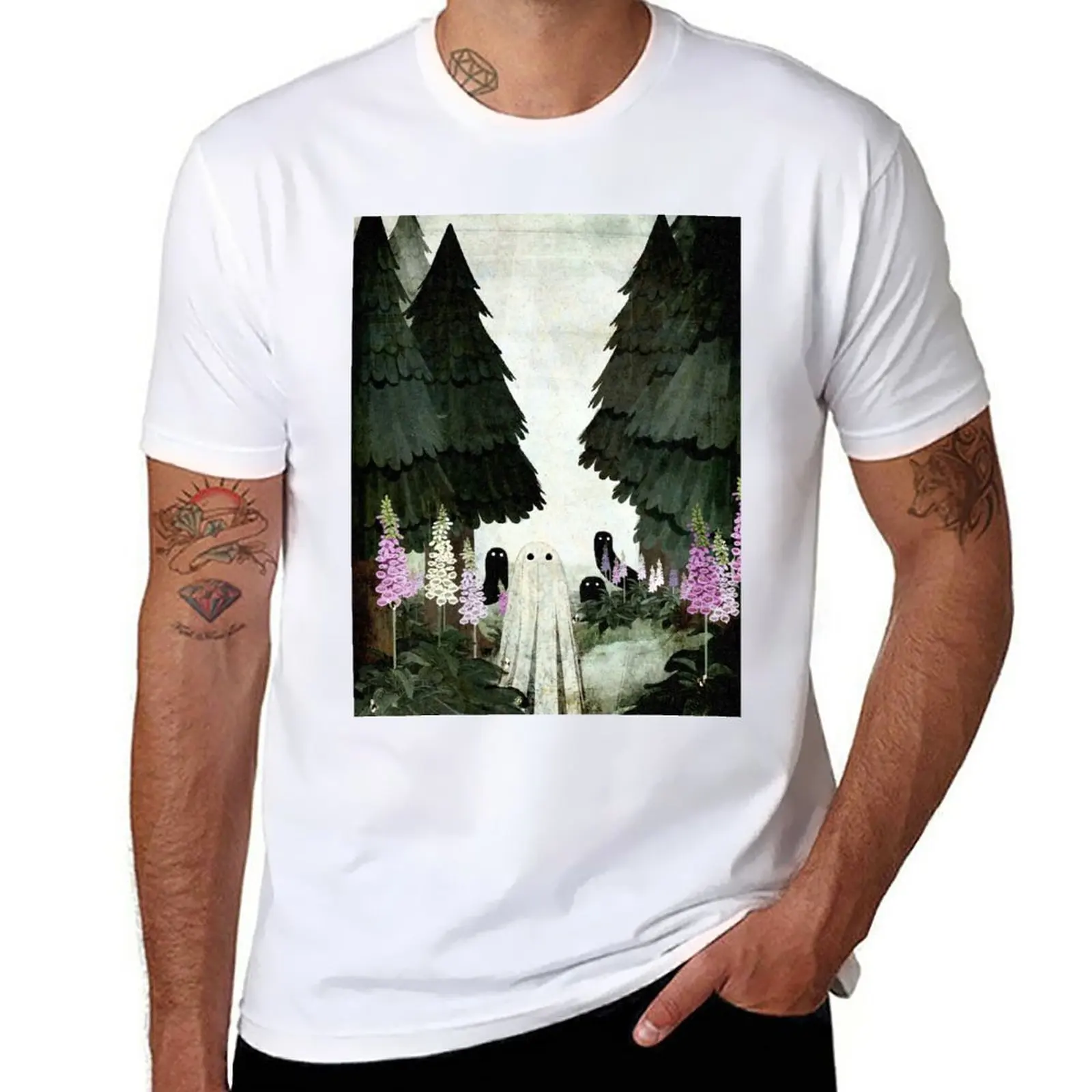 

New Foxglove Ghosts T-Shirt black t shirts aesthetic clothes Aesthetic clothing Men's t shirts