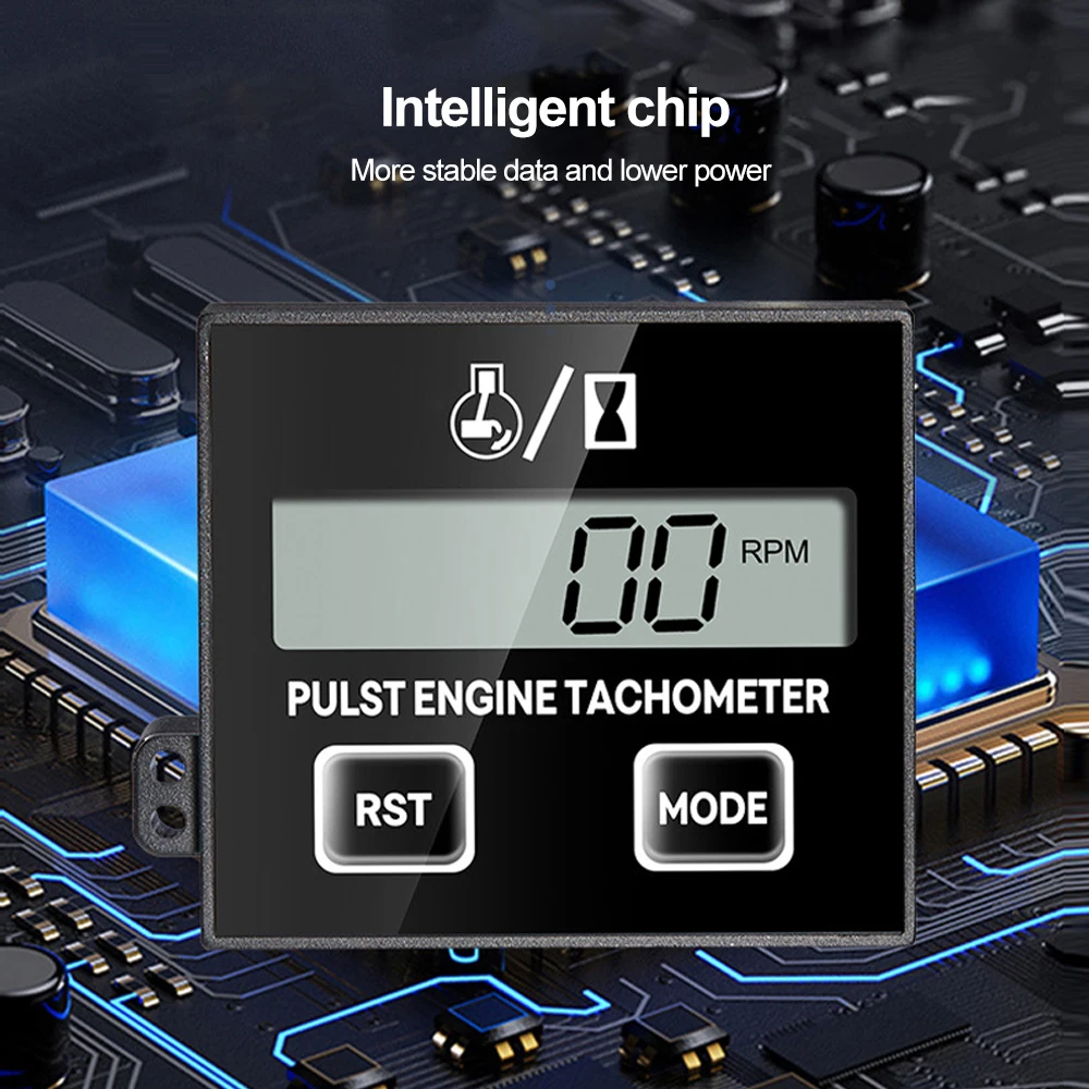 Motorcycle Tachometer Digital Engine Tach Hour Meter RPM Digital Display for ATV Motorcycle Stroke Engine Boat engine tachometer tachometer gauge tachometer meter