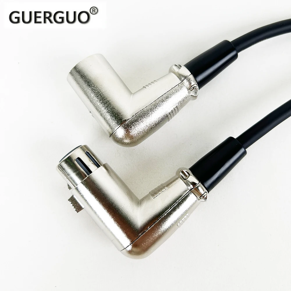 

GuerGuo Right Angled XLR Female to Male 3Pin Mic Patch Cord for Powered Speakers Recording Devices Cannon XLR Microphone Cord