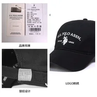 U.S. Polo Assn.100% Cotton Adjustable Baseball Caps New Fashion Embroidery Logo Four-color Size Men's And Woman's Sun Hat 2