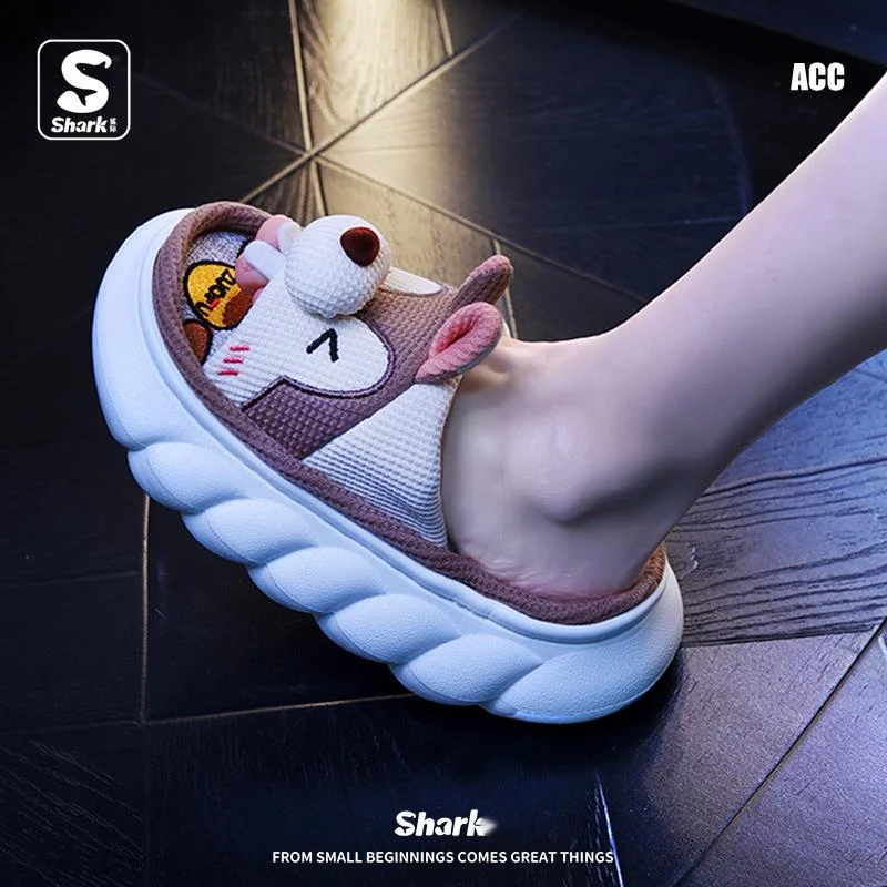 Pantofole da donna per interni, in pelle, in gomma, ad asciugatura rapida_voghion.com