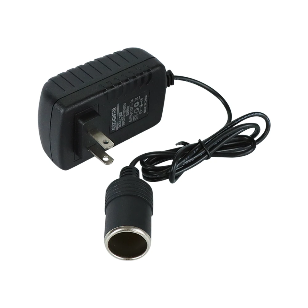 Eu plug 220v ac power to 12v dc car cigarette lighter converter adapter discount